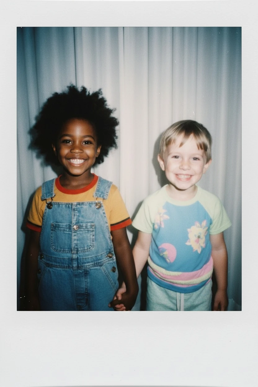 Vintage Polaroid style photo generated by AI